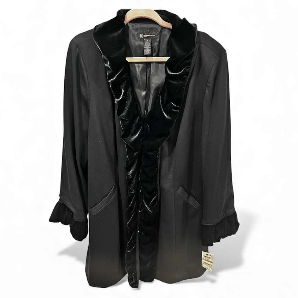 INC International Concepts Black Velvet Trim